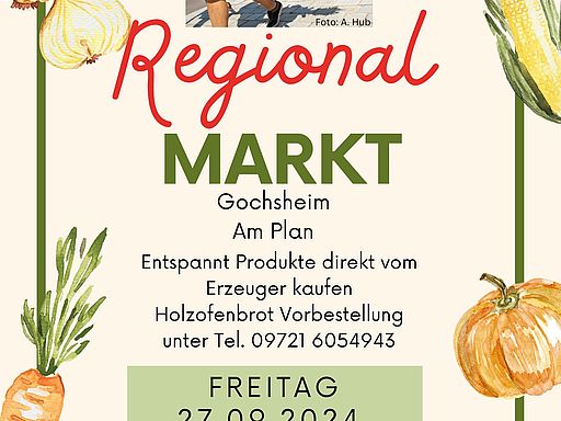 Plakat Regionalmarkt ILE Schweinfurter Mainbogen 2024