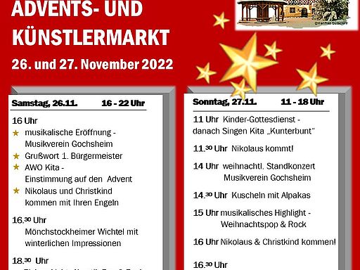 Gochsheimer Advents- und Künstlermarkt 2022
